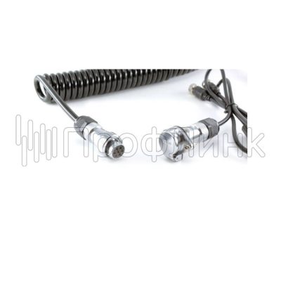Кабель 2×4-pin (мама) — 2×4-pin (папа) спиральный, 6 метров