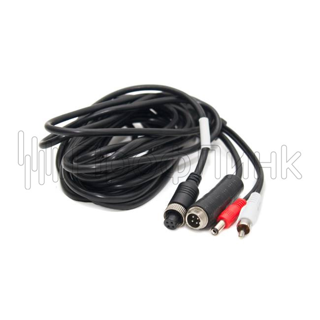 Кабель 4-pin (мама) — 4-pin (папа) + 1 audio + 1 power, 0,2-5 метров CARVIS