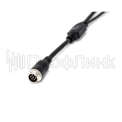 Кабель 6-pin (папа) — RJ45 (мама) + 1 power, 0,2 метра